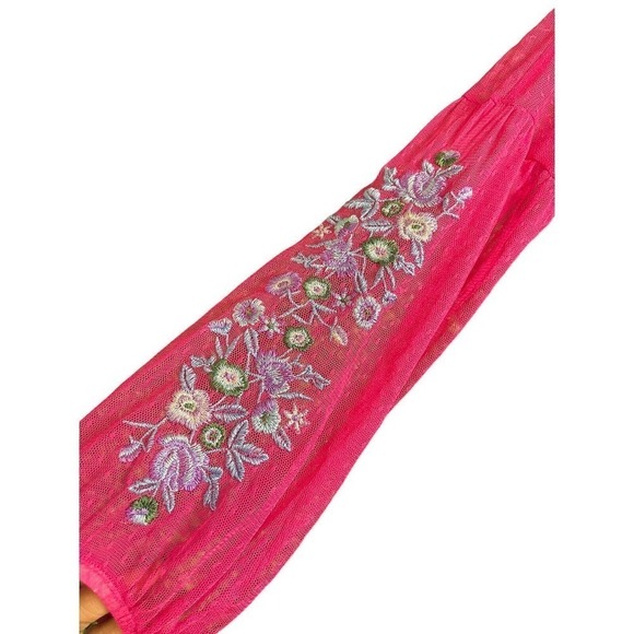 Speechless Kids Pink 2 Piece Dress Sheer Embroidered Overlay with Tank Size 14 - Picture 5 of 8